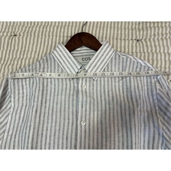 COS MENS LINEN STRIPED SHIRT - Picture 10 of 15